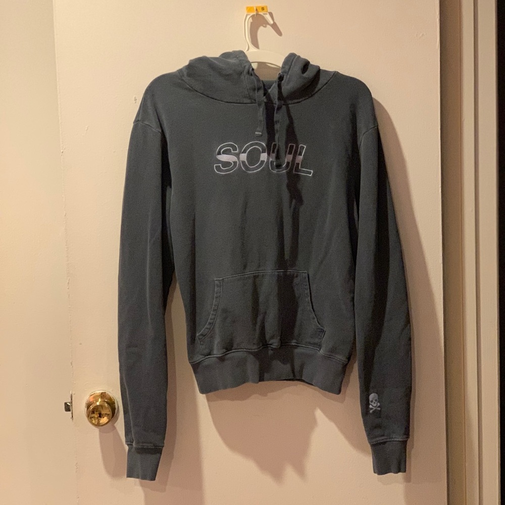 SoulCycle Grey hoodie with skull